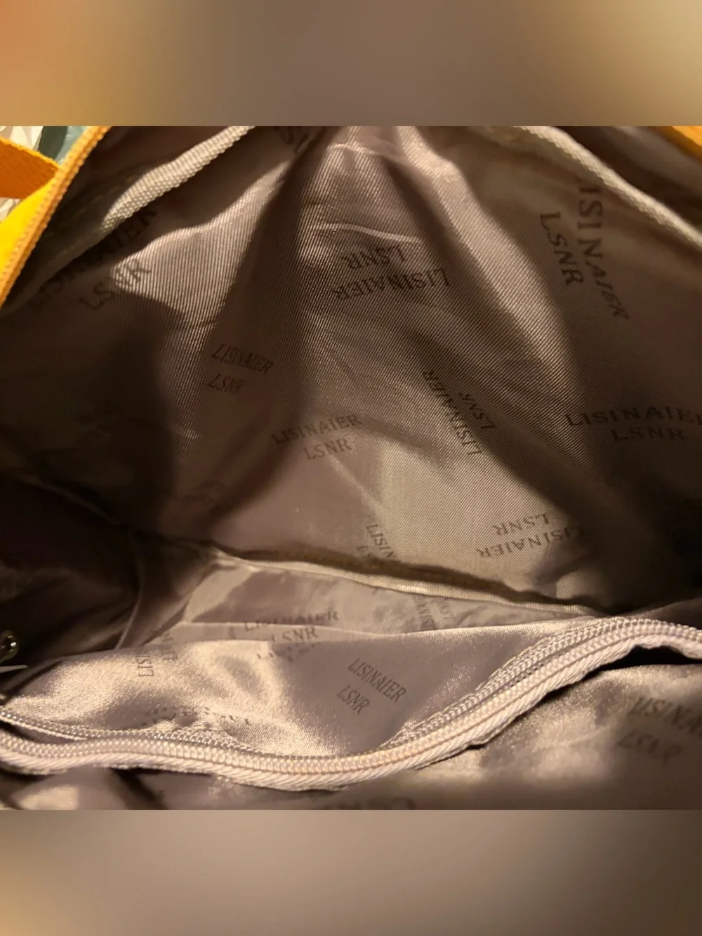 Lisinaer Mustard Shoulder Bag with Multiple Pockets